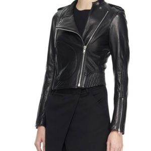 ❤️SOLD❤️ Theory Soft Leather XS Black Crop Moto Jacket